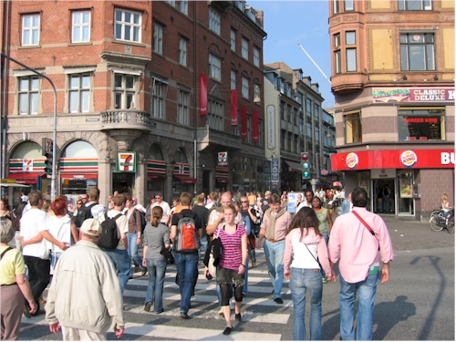 stroget pedestrian highway